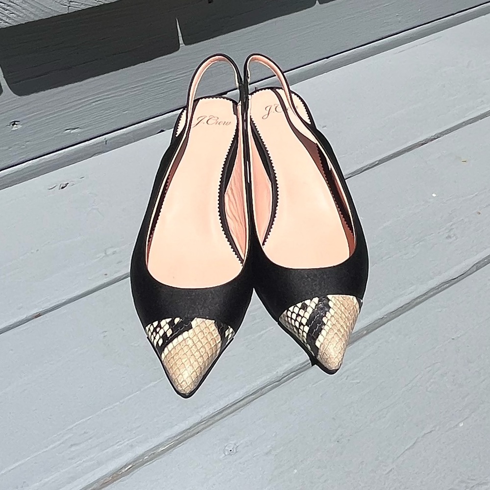 J. Crew Sophia Satin Kitten Herl Pump Size 7.5